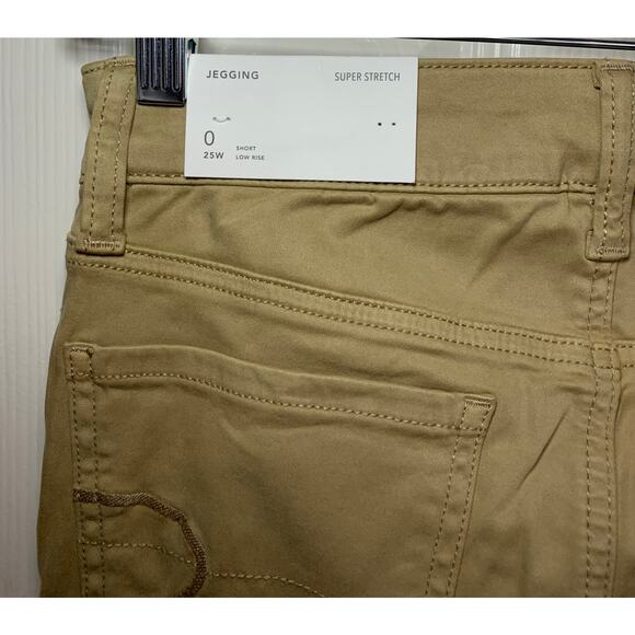 American Eagle skinny jegging khaki size 0 short NEW - Picture 7 of 10